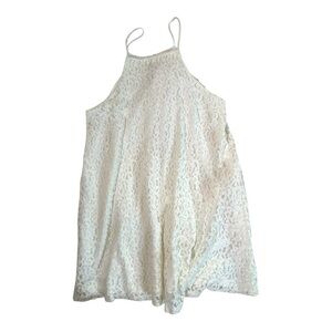 Peach Royal Lace Dress White Size Large